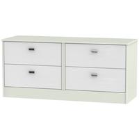 Dubai Rustic White and Kaschmir Matt Bed Box - 4 Drawer