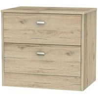 Dubai Bordeaux Oak Chest of Drawer - 2 Drawer Midi