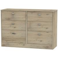 Dubai Bordeaux Oak Chest of Drawer - 6 Drawer Midi