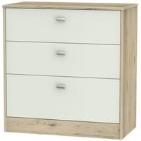 dubai kaschmir matt and bordeaux oak chest of drawer 3 drawer deep