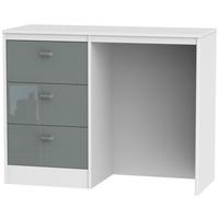 dubai high gloss grey and white dressing table vanity knee hole