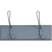 Dusty Blue Coat Racks with 2 Hooks (Set of 6)