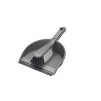 dustpan brush stiff metallic