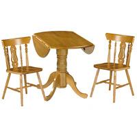 Dundee Table with 2 Yorkshire Fiddleback Chairs