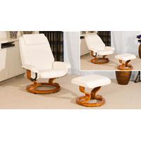 Durham swivel recliner white