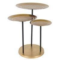 DUTCHBONE TRIO OF SIDE TABLES with Engraved Pattern