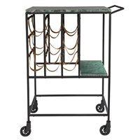 DUTCHBONE MARBLE TOP DRINKS TROLLEY with Iron Frame