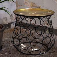 DUTCHBONE MOULIN BRASS PLATED SIDE TABLE with Iron Frame