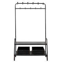 dutchbone iron coat stand with shelves