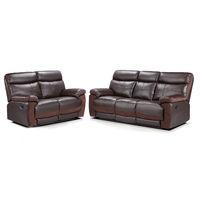 Duo 3 and 2 Seater Recliner Suite Brown