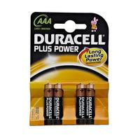 duracell plus power alkaline batteries aaa lr03 15v 4pk