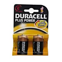 Duracell Plus Power Alkaline Batteries C LR14 1.5V 2pk