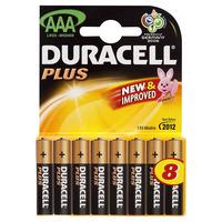 duracell plus power alkaline batteries aaa lr03 15v 8pk