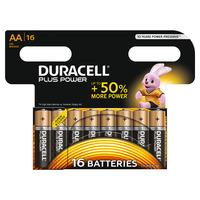 duracell plus power batteries aa lr6 16pk