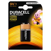 duracell plus power battery 6lf22 9v single