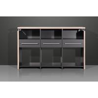 Duo Anthracite Wide Office Storage Cabinet