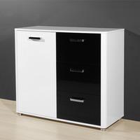 Dual High Gloss Sideboard In Black And White