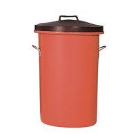 DUSTBIN - POLY BETA BIN+LID+HANDLES *RED*