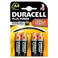 Duracell Plus Power Duralock AA LR6 Block Alkaline Battery - 4 Pack