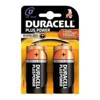 Duracell Plus Power Duralock D LR20 Block Alkaline Battery - 2 Pack