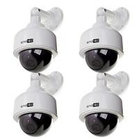 Dummy Speed Dome Camera Simulated outdoor security surveillance camera 4pcs white