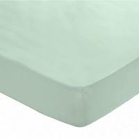 Duck Egg Blue Double Fitted Poly/Cotton Percale Sheet