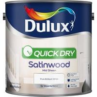 Dulux 2.5 Litre Quick Dry Satinwood Paint - Pure Brilliant White
