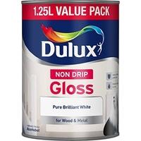 dulux 125 litre non drip gloss paint pure brilliant white