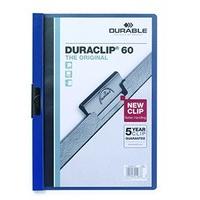 Durable Duraclip 60 Clip Folder, A4 Size - Dark Blue, Pack of 25