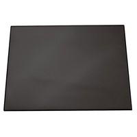 durable desk mat with transparent overlay w650xd520mm black ref 720301