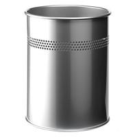 Durable 3300/23 15 litres Metal Round Waste Basket - Silver