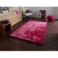 Durable Easy Clean Colour Fast Vibrant Pink Shaggy Rug - Savoy 90cm x 150cm (3\' x 4\'11\