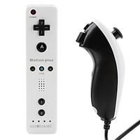 dual color motionplus remote and nunchuk controller for wiiwii u black ...