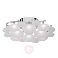 Dulcie ceiling light with matt glass lampshades