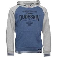 dudeskin boys hooded sweatshirt blue marl