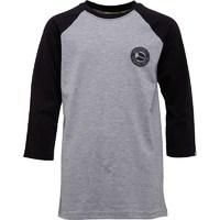 DuFFS Boys 3/4 Sleeve Raglan Top Grey Marl/Black