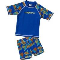 dudeskin boys two piece uv top and shorts set dazzling blue