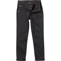 duffs boys stretch twill skinny jeans black