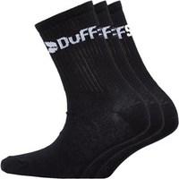 duffs boys three pack classic socks black