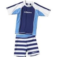 dudeskin boys two piece uv top and shorts set navy