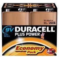 Duracell Plus Battery 9V Pack of 4 81275463