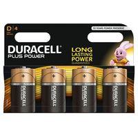 Duracell D Batteries Pack of 4