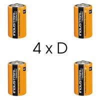 Duracell Industrial 4x D Size Alkaline Batteries