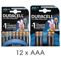 Duracell Ultra Power 12x AAA Alkaline Batteries