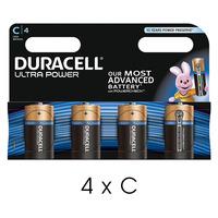 Duracell Ultra Power C Size B4 Multipack - Card of 4