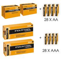 Duracell Industrial 28x AA + 28x AAA Alkaline Batteries