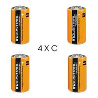 Duracell Industrial 4x C Size Alkaline Batteries