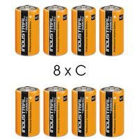 Duracell Industrial 8x C Size Alkaline Batteries