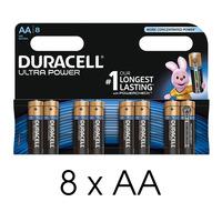 duracell ultra power power aa multipack card of 8