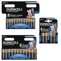 duracell ultra power 12x aa 12x aaa alkaline batteries